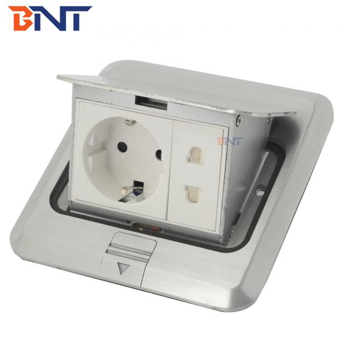 Aluminum alloy material pop-up multimedia floor  socket FS-04