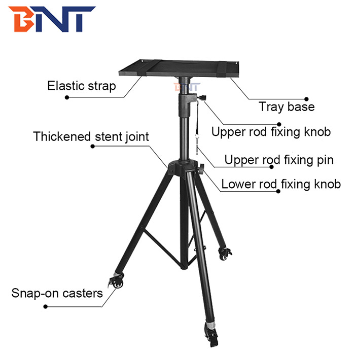 Height adjustable projector tripod stand with wheels BNT-600