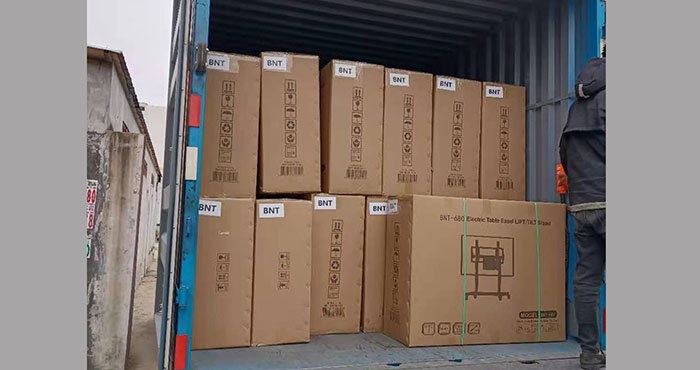 2020-1-11 Boente shipped 80 units tv mobile lifts to the South America