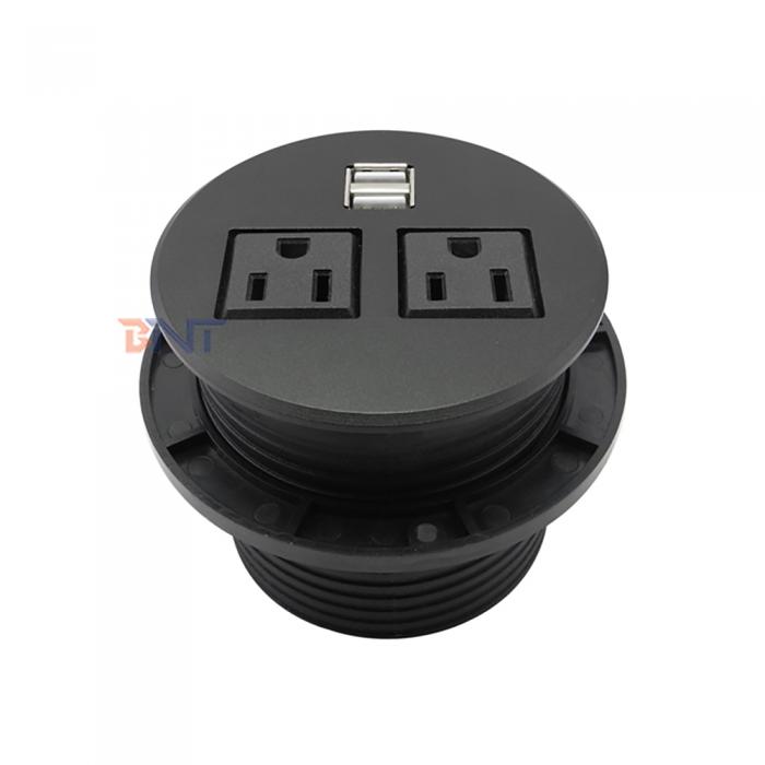 Round Table Socket With 2US Power And 2USB TS80