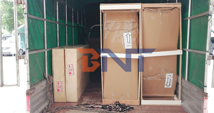2020-09-25 Guangzhou Boente Technology Co Ltd shipped two sets TV cabinets and two sets TV motorized lift to Africa