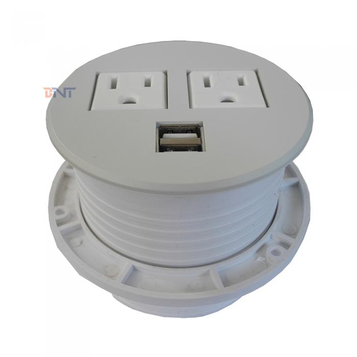 Round Table Socket With 2US Power And 2USB TS80